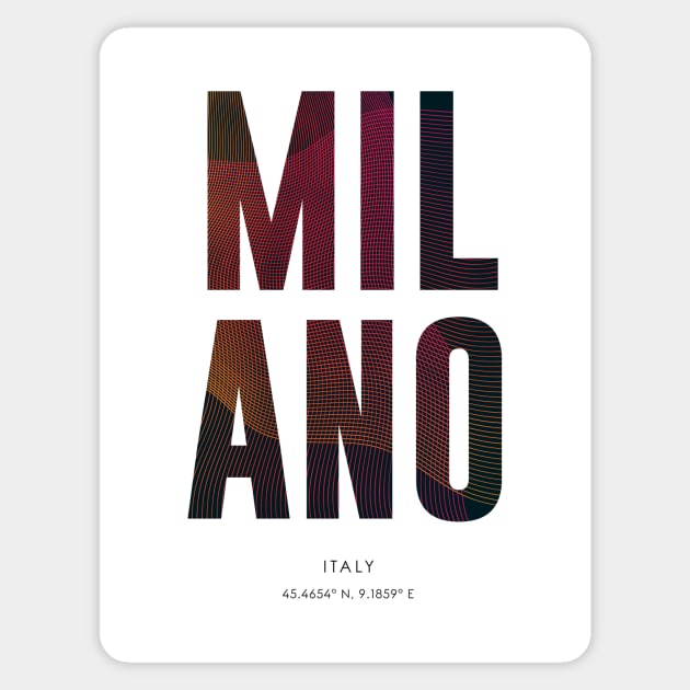 Milano City typography Sticker by StudioGrafiikka